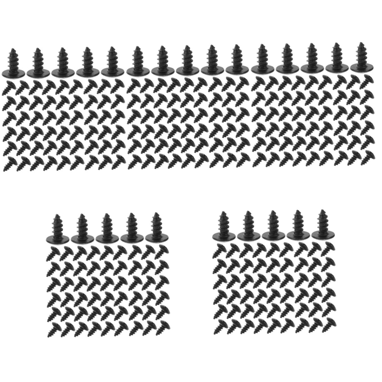 SOLUSTRE 500stücke Miniatur Möbel Schrauben Metall Schwarze Oxidierte Schraubenzubehör Für Heimwerker Und Möbelreparatur
