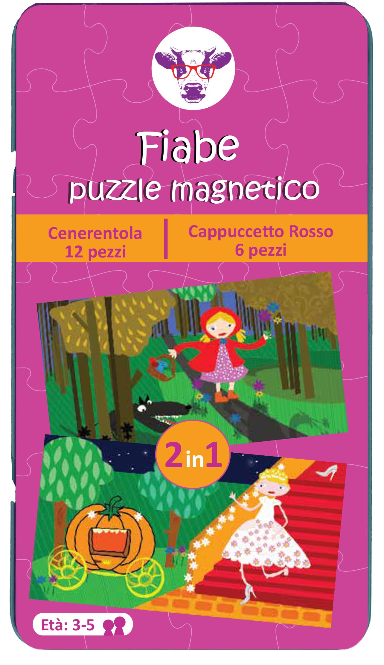 Purple Cow Fiabe puzzle magnetici - Cenerentola, Cappuccetto rosso