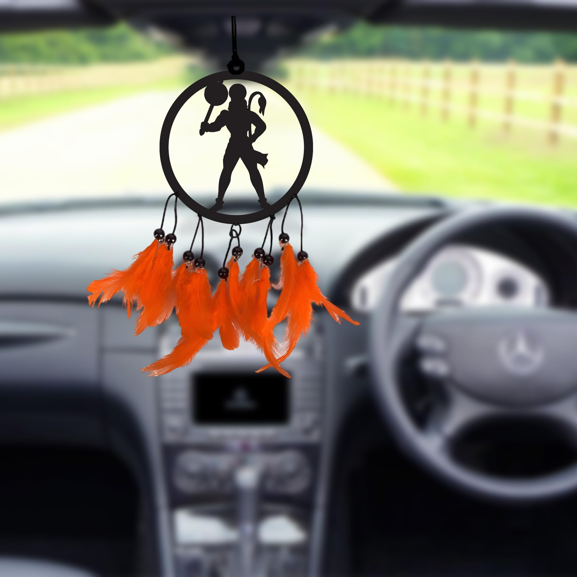 Lord Hanuman Ji (Ram Bhagat) Acrylic Car Hanging, Dream Catcher for Car Mirror, Interior Decoration Accessories for Car, Home, Office-image-27