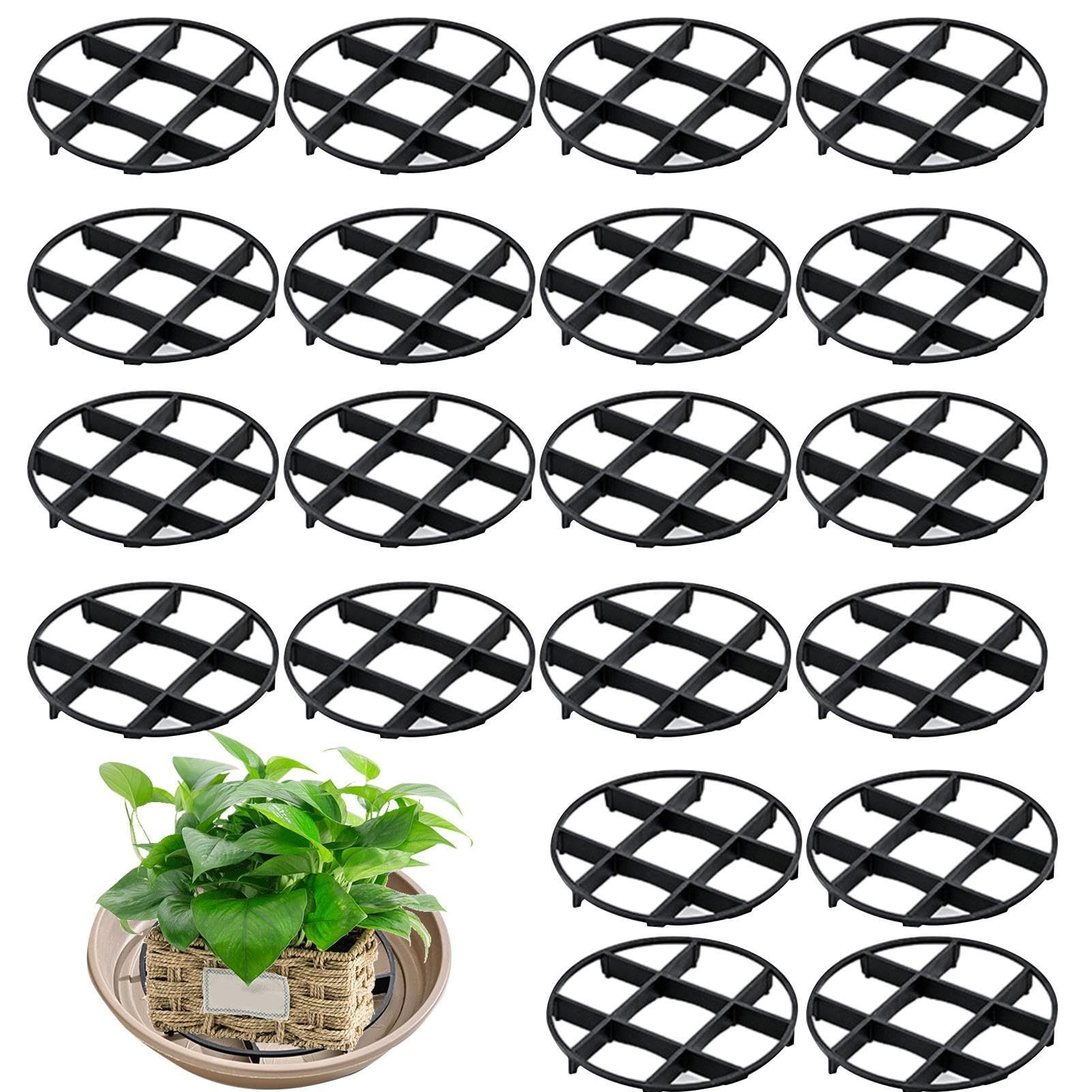 Xasbseulk Plant Stand, Heavy Duty Plant Pot Elevator, Flower Pot Stand,20pcs Outdoor Plant Riser | Plant Pot Riser, Plant Trivet Stands, Plant Pot Saucer for Prevent Rot and Damage Patio & Deck