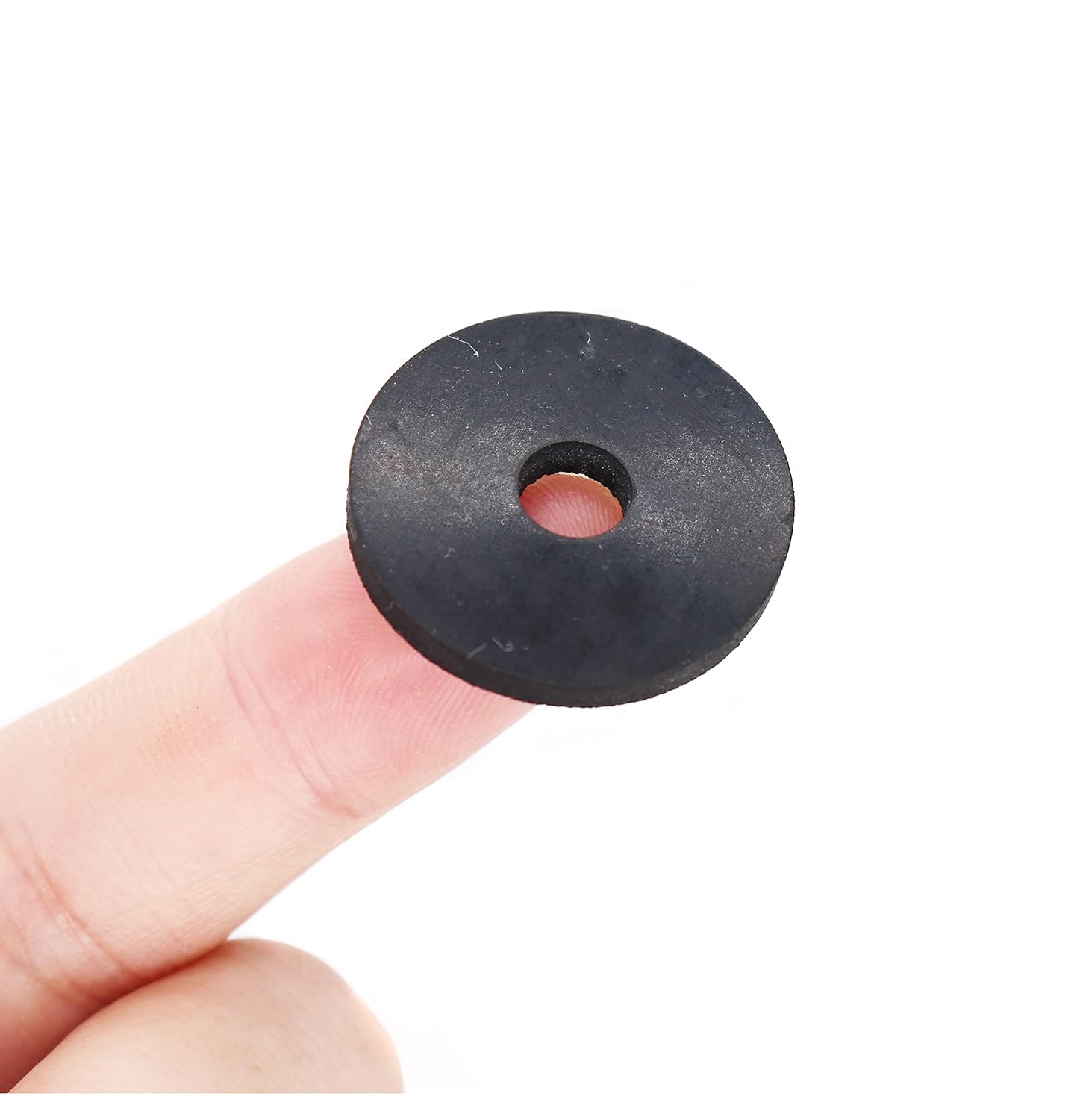 30pcs M6 Rubber Flat Washers, Black, Fender, 6mm ID x 25.4mm OD x 3mm Thickness, Vibration Suppression