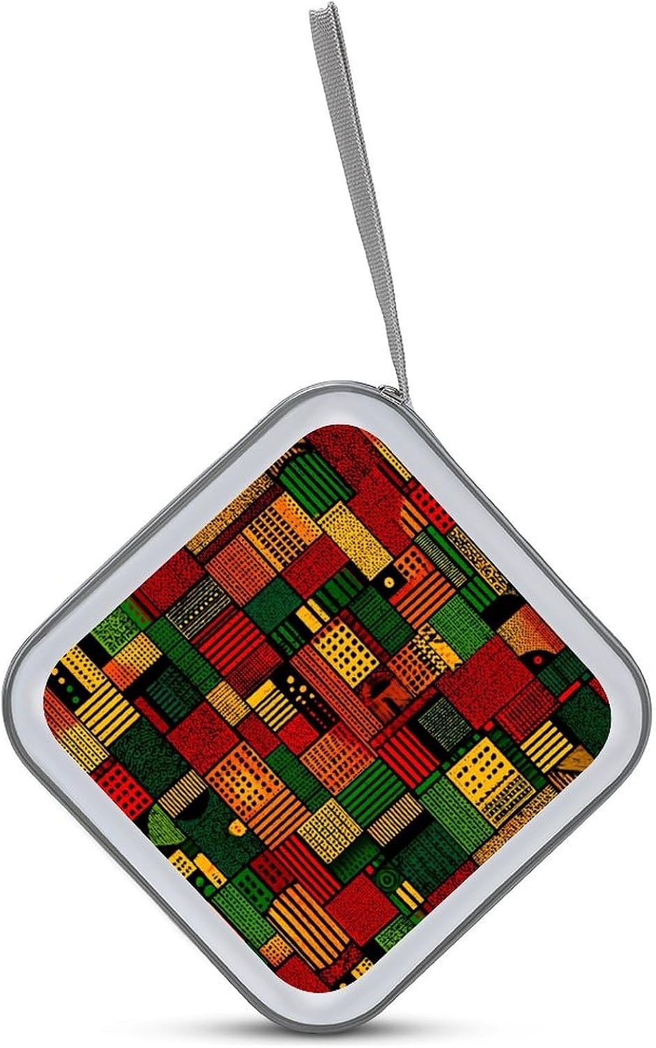 African Print CD Case 40 Capacity DVD Holders Wallet for Home Travel