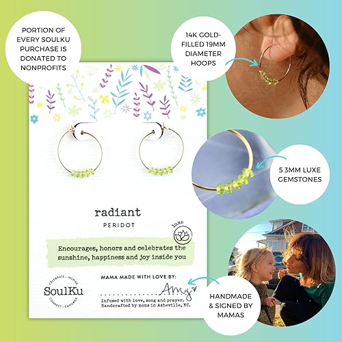 Vista 22 de SoulKu Gold Hoop Earrings for Women, 14k Gold Earrings, Delicate Jewelry