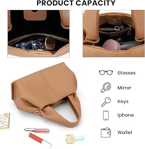 JQWYGB Cloud Pouch Dumpling Clutch Purse Women Tote Shoulder Retro