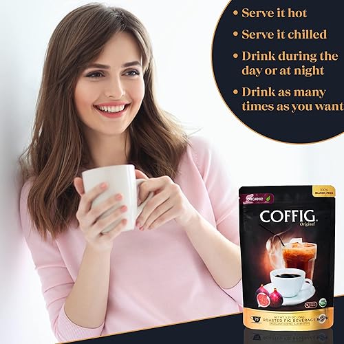 Miniatura 4 de Coffig Sustituto original del café orgánico bebida de higo tostado bebidas energéticas de hierbas sin cafeína 529 onzas 529oz