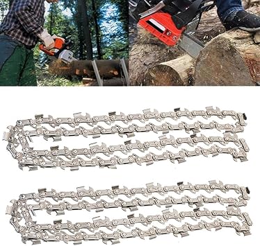 2 Pack Chainsaw Chain for 16 Inch 40cm Bar,56 Drive Links, 3/8" LP 0.050" Gauge, Replacement Chain fits for Oregon Titan TTL758CHN, Einhell GH-EC 2040, McCulloch, Black & Decker Chainsaws