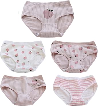 TOMORI Cute Japanese Anime Panties for Women Girls Soft Cotton Underwear Low Rise Briefs Pink, Large