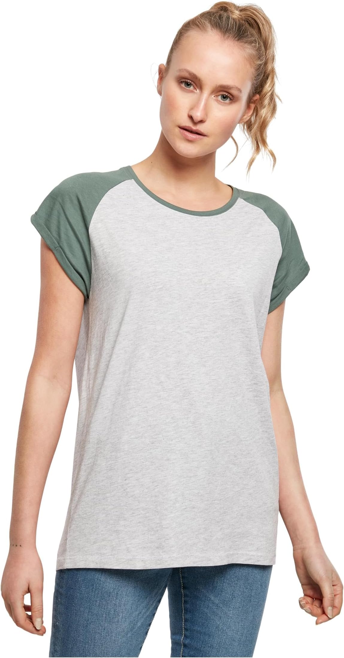 Urban Classics Women's Contrast Raglan Tee T-Shirt