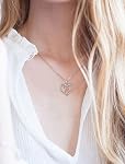 INFUSEU Sterling Colliers pendentifs pour femmes filles, lettre A-Z bijoux nom d'anniversaire personnalisé cadeaux pour elle, 20 Chaîne de pouce