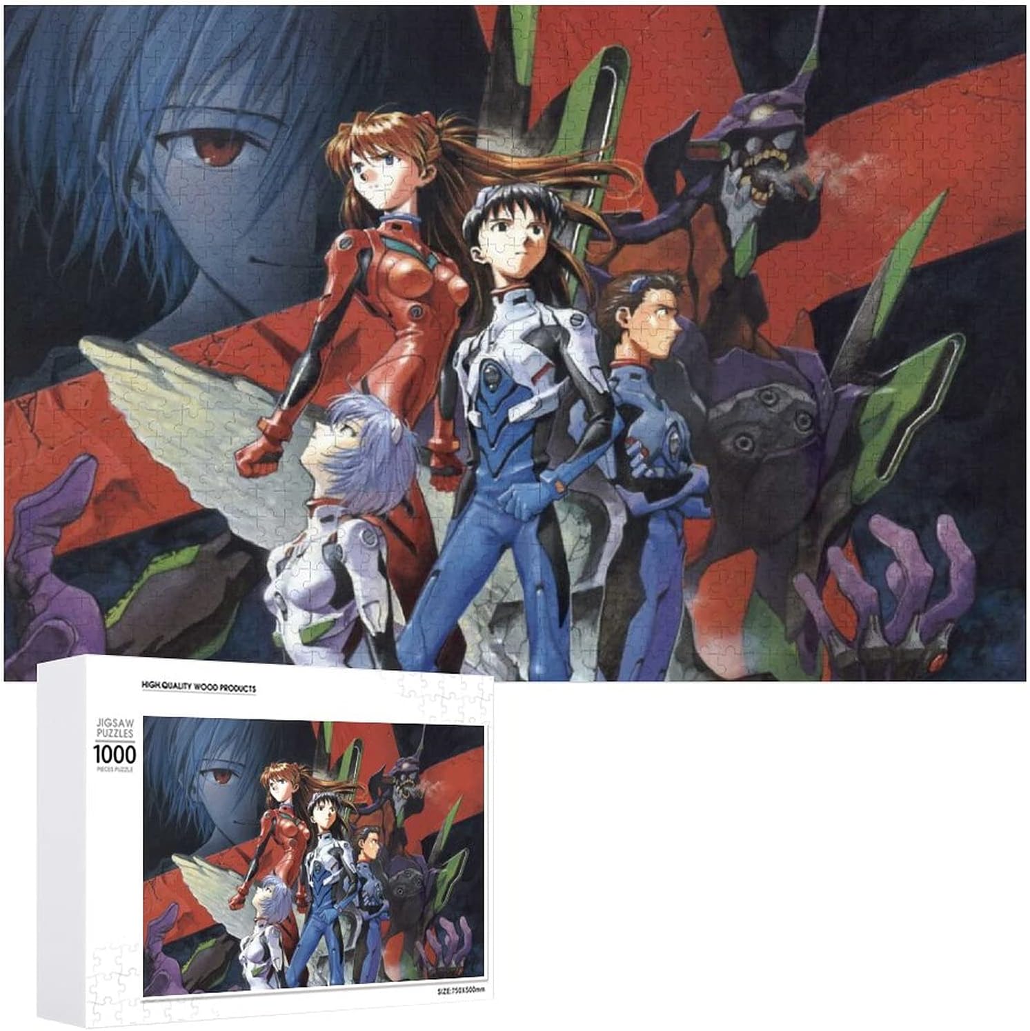 新世紀エヴァンゲリオン Eva500 1000ピースのパズル 木製のパズル 壁の装飾 部屋の飾り 掛け軸ポスターアニメーション かわいい プレゼント 絵を掛ける 壁の装飾をする ジグソーパズル 呪術回転戦パズル モダンなジグソーパズルのおもちゃ パズルの子供 キャラクター