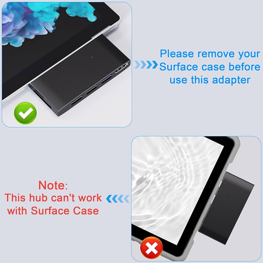 ノートPC Surface Pro 6 + HP Mini Dock + mouse Amazon.com: ONTEN Surface Docking Station, Microsoft Surface