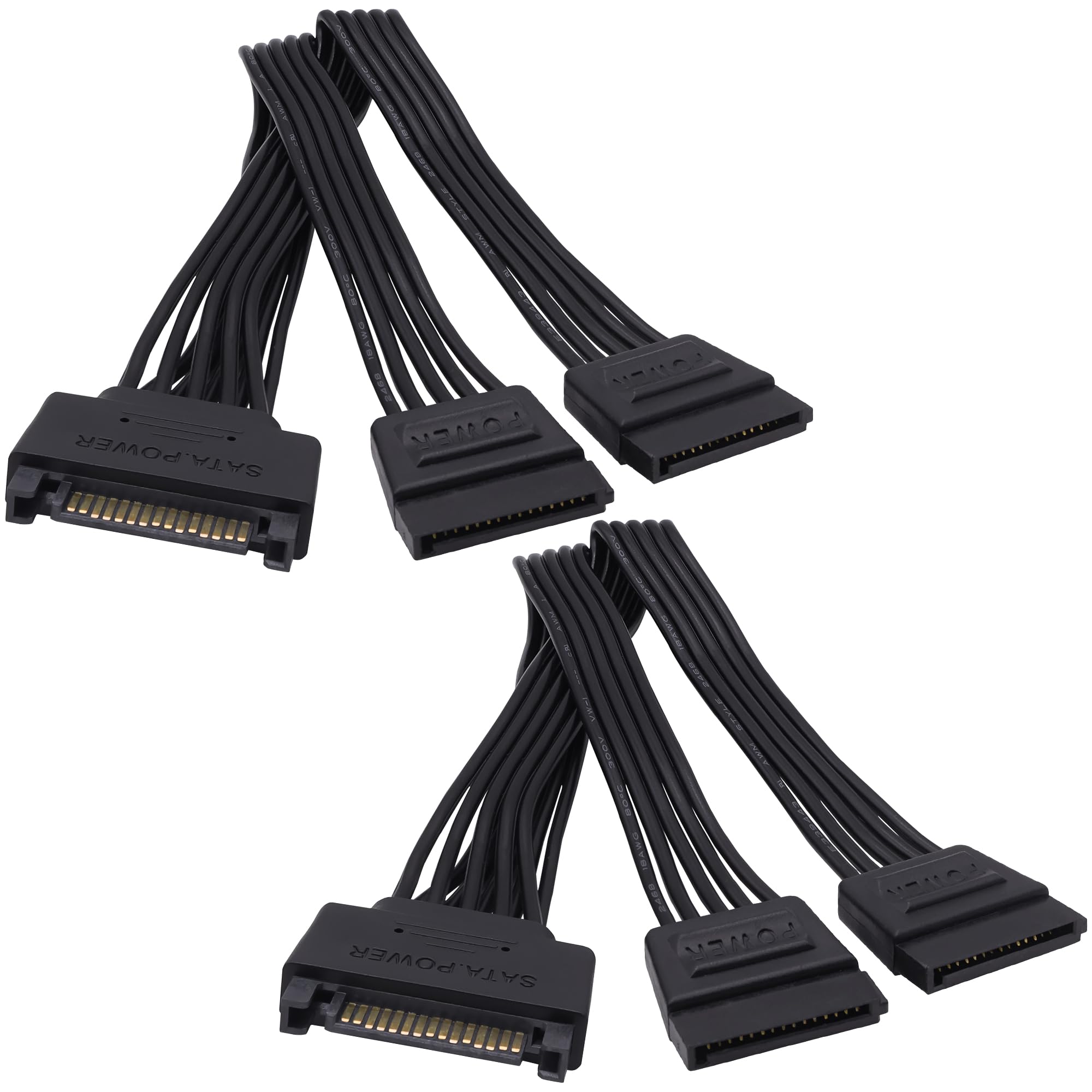 YARCHONN SATA Stromkabel Y Splitter Kabel 15 Poliges SATA St