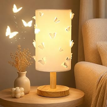 3D Butterfly Table Lamp,Small Bedside Lamps for Girls Bedroom