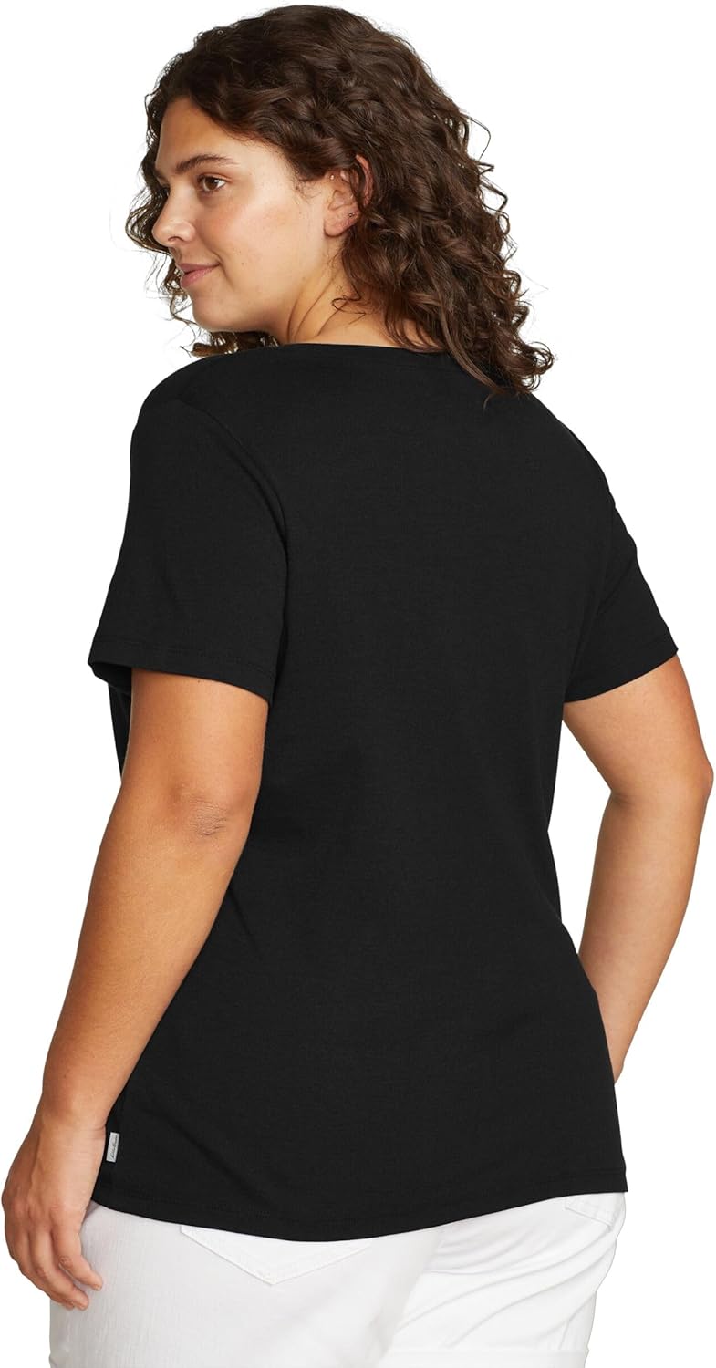 Eddie Bauer Womens Women's Plus Short Sleeve Favorite Vneck Tee - Image 2