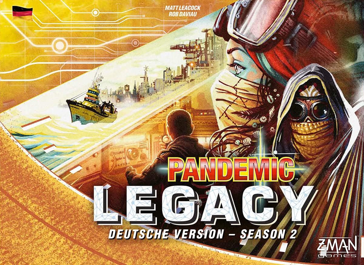 ZMan, Pandemic: Legacy – Season 2 (Yellow), Connoisseur Game, Special Prize 2018, 2-4 Players, from 14+ Years, 60+ Minutes, German