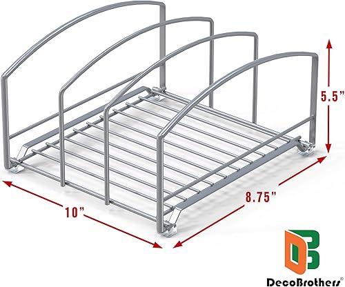 Miniatura 2 de DecoBros organizador de cocina para despensa plateado