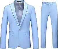Conjunto de 2 peças de smoking masculino slim fit, jaqueta e calça de um botão para casamento, formatura e eventos formais