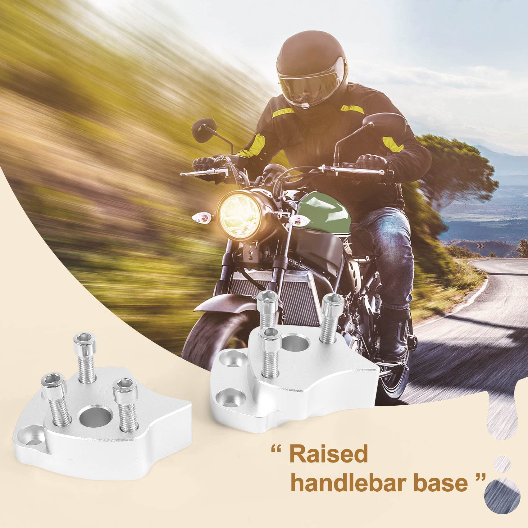 Lenker Riser Für Yamaha FJR 1300 2001-2005 - 25mm Erhöhung Aus Aluminium