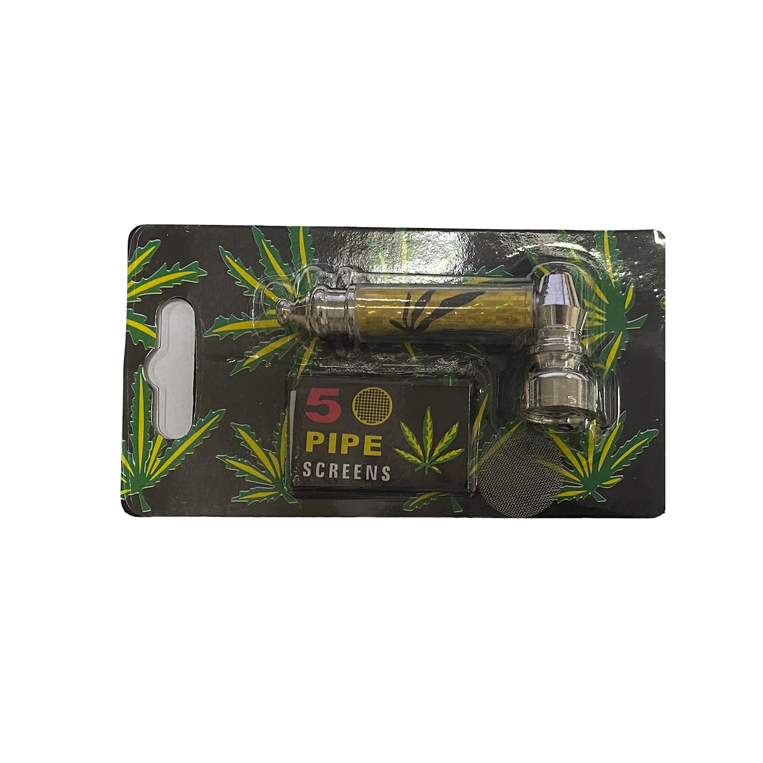 Metal Smoking Pipe with Screens - Assorted Colours (Small)