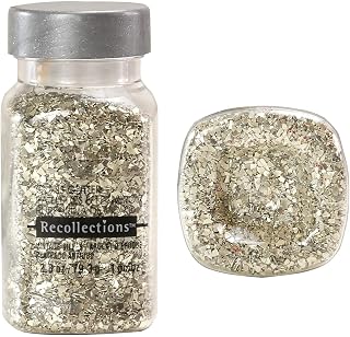 2.8 oz Vintage Silver Glass Glitter by Recollections - Premium Sparkling Craft Glitter for DIY Décor, Candle Holders, Art Projects & More, 1 Pack