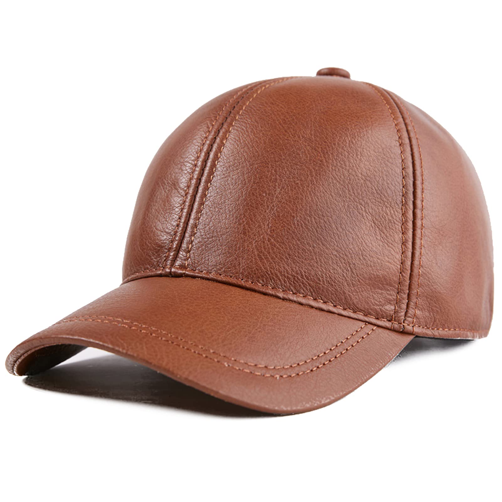 Cappello da Baseball in Pelle Cappello di Hip Hop - Cappello Uomo Donna - Unisex Regolabili Berretto da Baseball