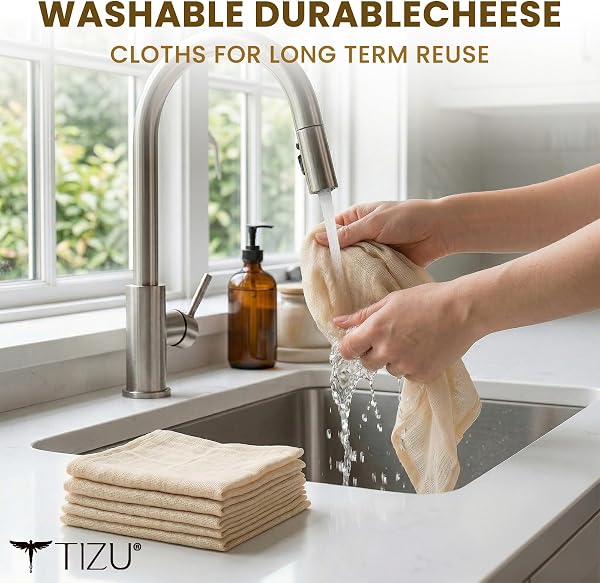 12 Piezas Paños de Queso 50x50cm-Grado 100 Algodón no Blanqueado al 100% Reutilizable para Filtrado Hacer Leche de Nueces, Yogur y Queso (Tela de Filtración, Cheese Cloth, 12Pcs) (12 Pcs) - 3