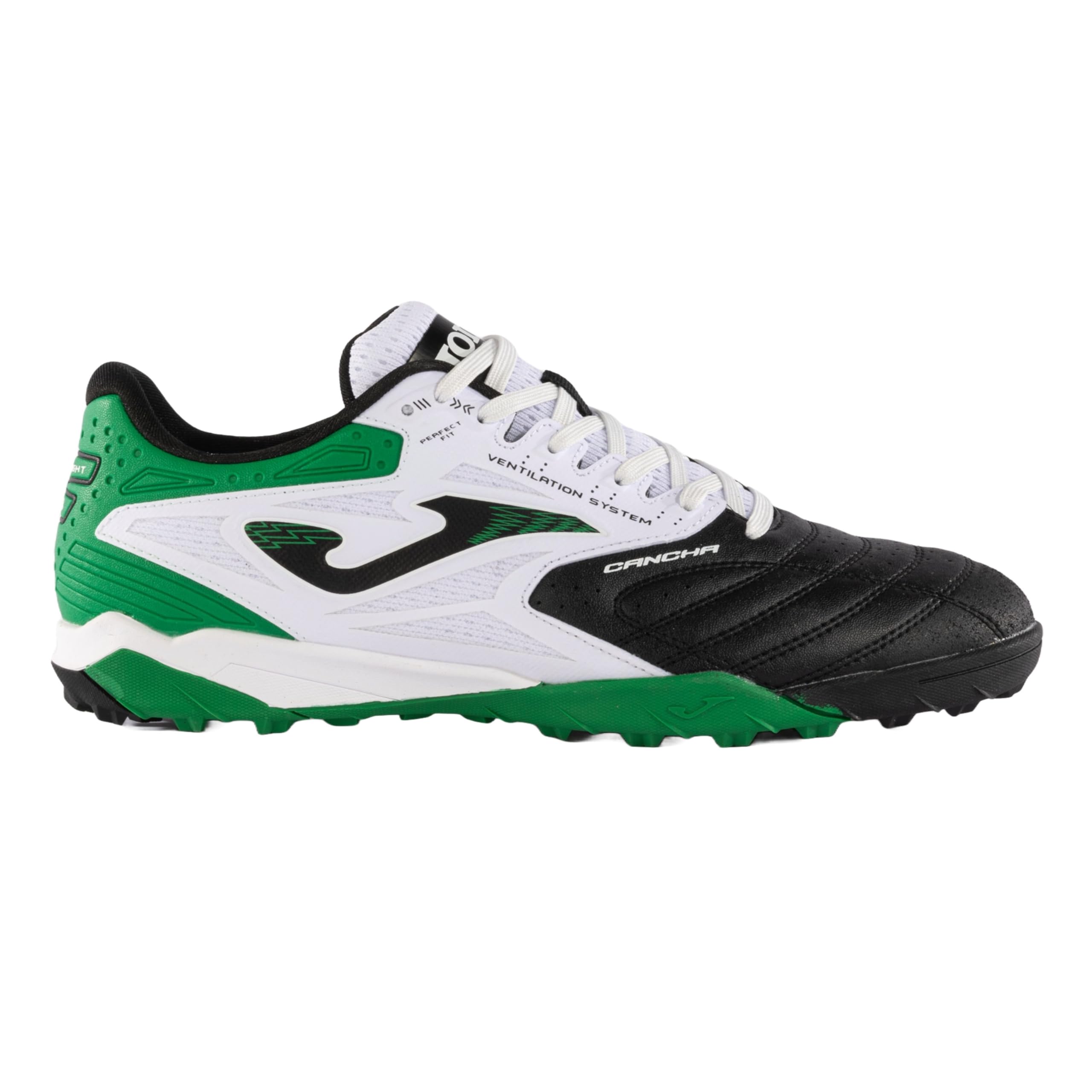 Joma - Tacos de fútbol para césped, parte superior sintética y de malla, ventilación VTS, puntera de protección, suela duradera, para hombre y mujer