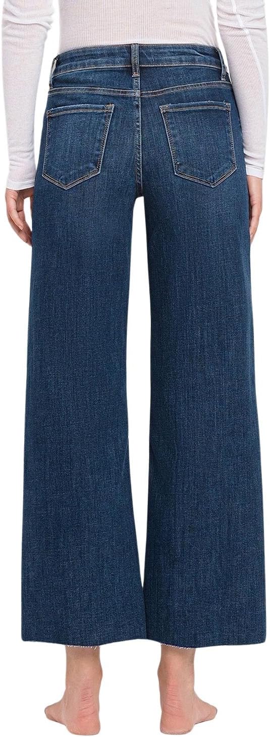 Women's Tummy Control Mid-Rise Wide Leg Jeans in Finders Keepers