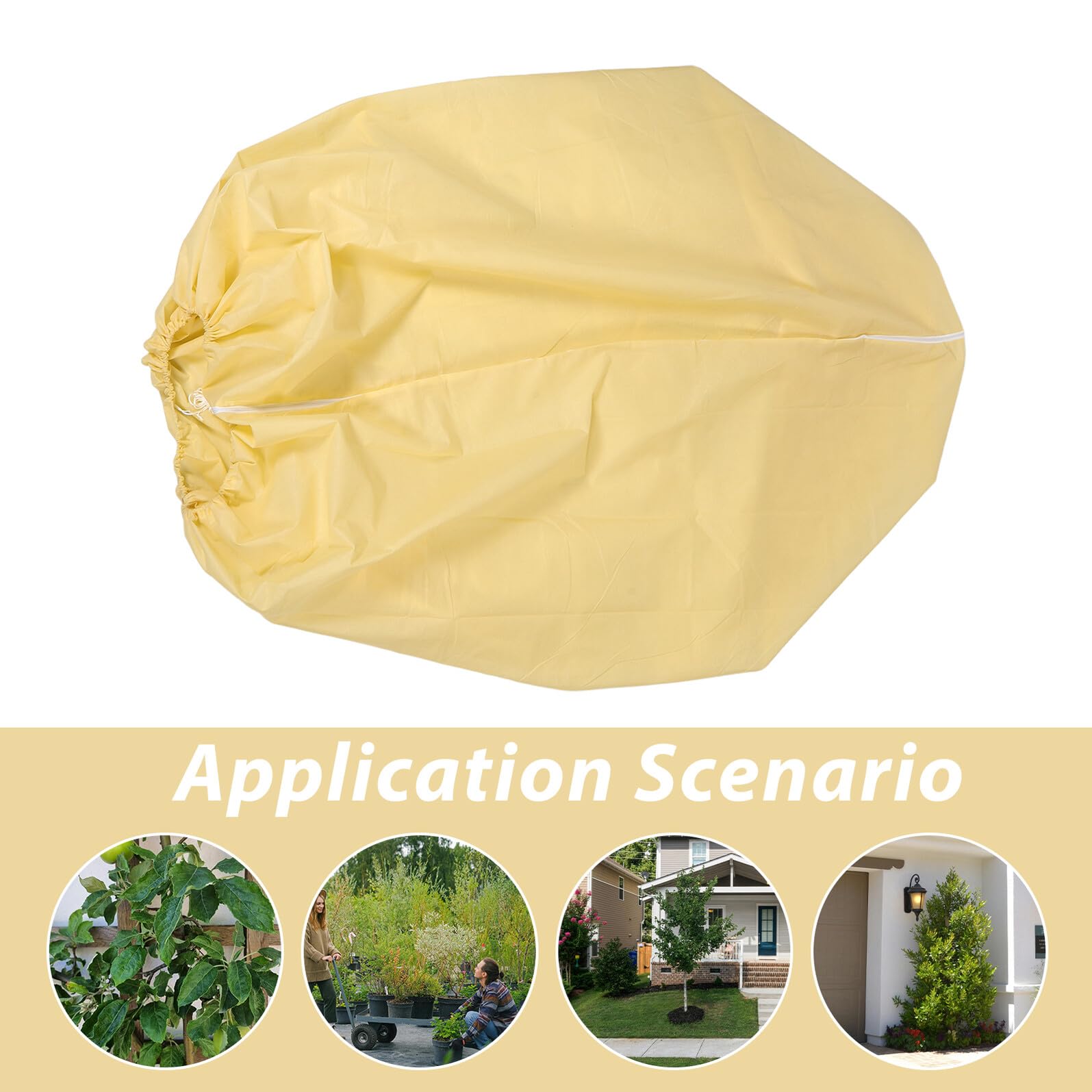 TOYANDONA Copertura Antibrina per Piante 180x240 Cm Non Tessuto | Beige, Leggera, per Uso Esterno in Giardinaggio, Protezione dal Freddo per Arbusti e Vasi