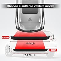 Vista 6 de SINGARO Protector de parachoques trasero de automóvil, 35.5 x 2.75 pulgadas, accesorios universales de goma antiarañazos para el maletero