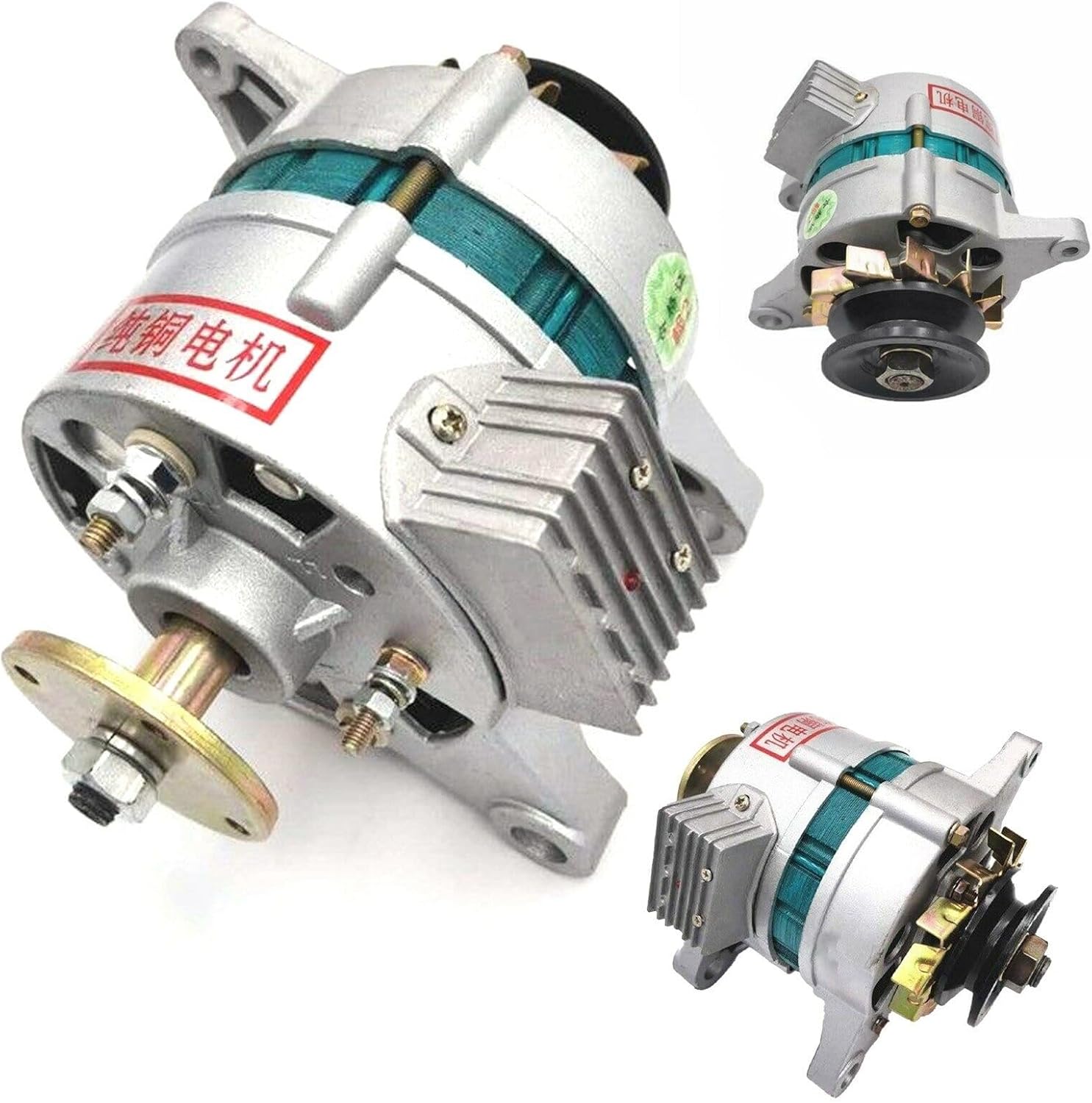 1000W/1200W Pure Copper Permanent Magnet Synchronous Generator AC/DC 12V Low Speed Alternator Suitable For Agricultural Vehicle Single Cylinder Diesel Engine ( Color : Double head , Size : 1000W12V )