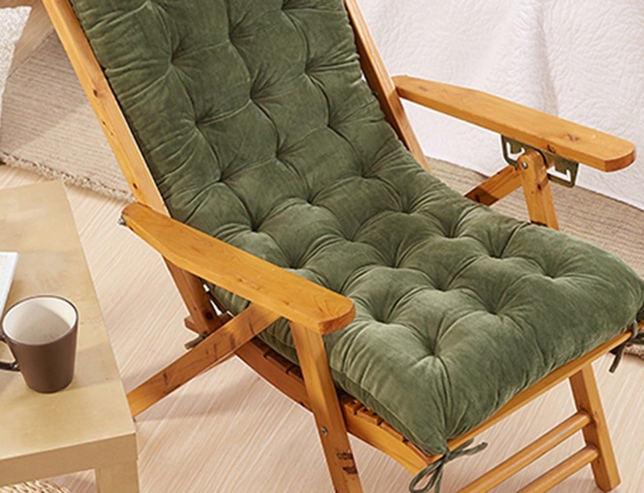 Overstuffed Bench Cushion Soft Chair Cushion for Patio Louges Gliders Rocking Chair Porch Swings 46"x18" Army Green