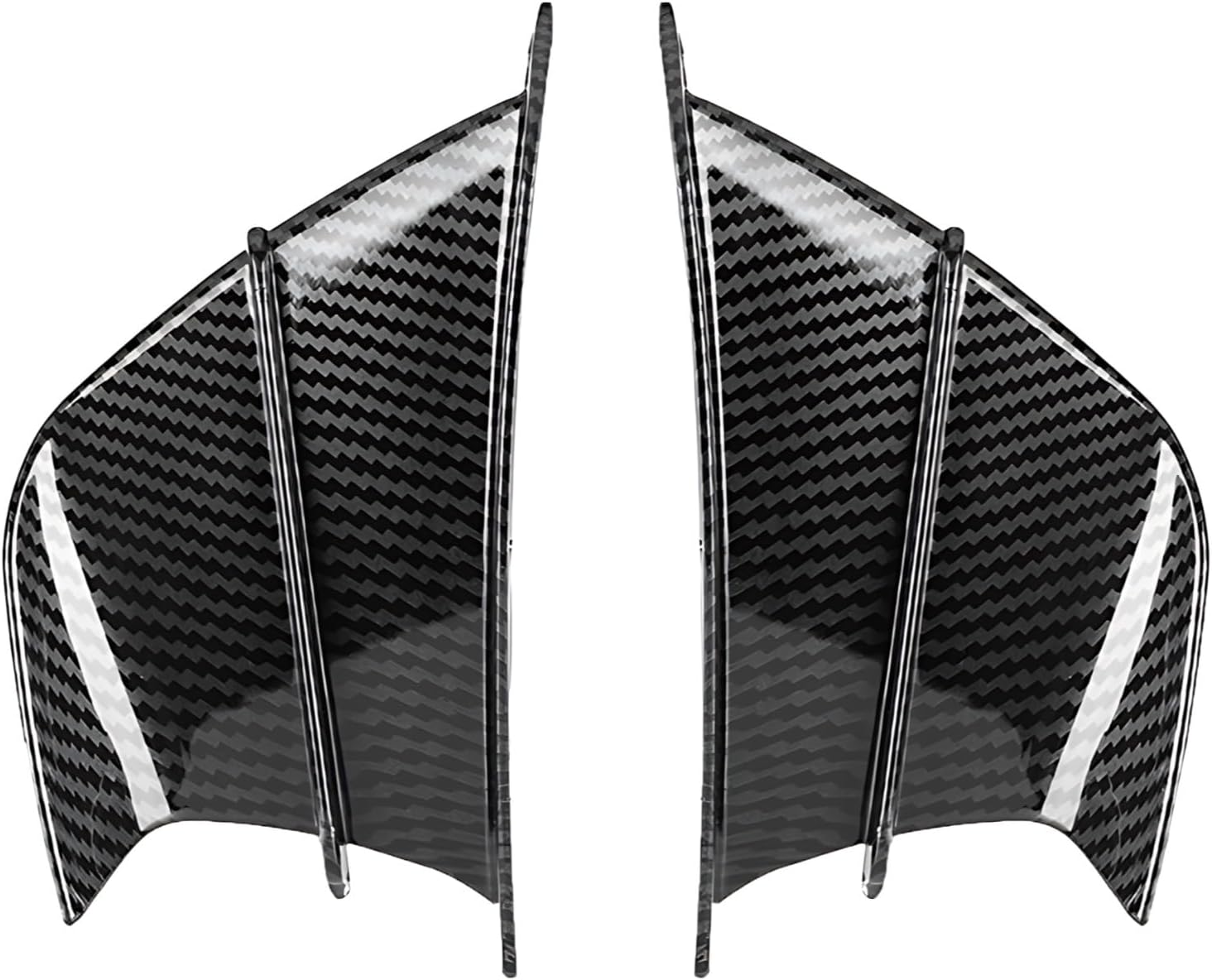 Motorcycle Winglets for R1, Carbon Fiber Spoiler, 7.1 in X 3.9 in, Aerodynamic Abs Deflector, Sport Accessories