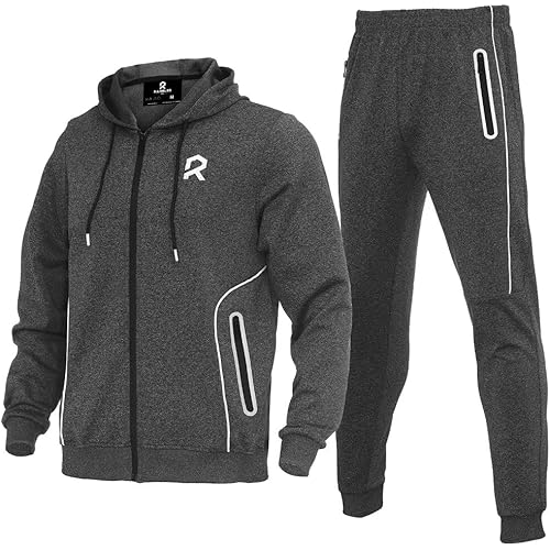 R RAMBLER 1985 Men's Tracksuit Active fashion Hoodie outifts zip sweatsuit set jogger sportswear