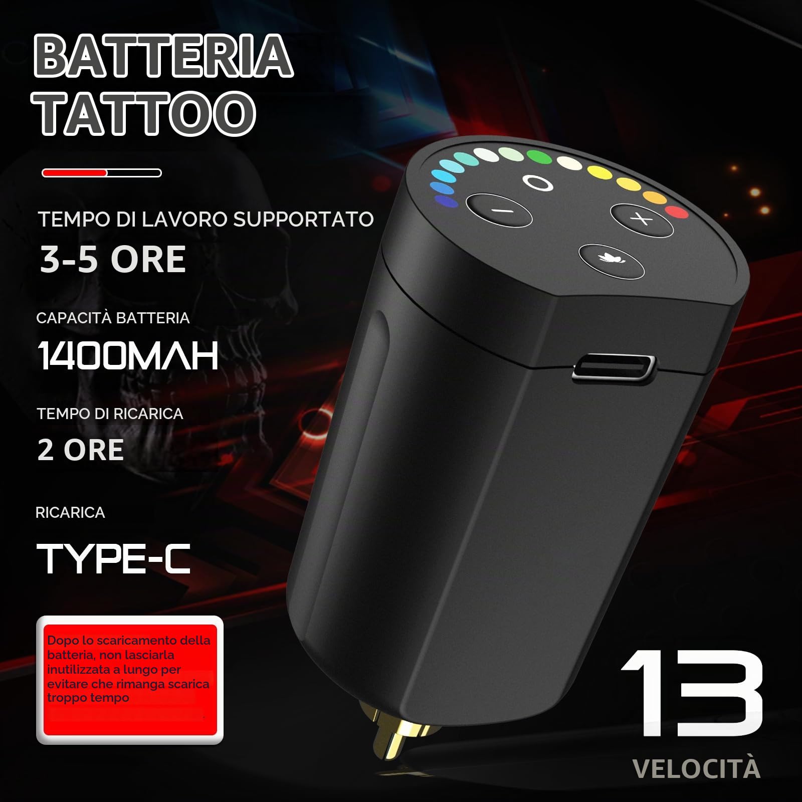 STIGMA Kit Macchina per Tatuaggi Wireless Set Completo per Tatuaggi Rotanti con 20 Cartucce per Tatuaggi e Aghi e Batteria di Alimentazione Wireless per Principianti e Artisti