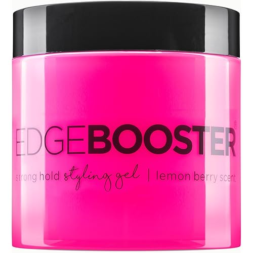 Style Factor EDGE BOOSTER® Strong Hold Styling Gel | Alcohol-Free Hair Gel with Camellia Sinensis Seed Oil for Curly, Wavy & Sleek Styles | Frizz Control, Long-Lasting and Flexible Hold (16.9oz)