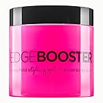 Style Factor EDGE BOOSTER Strong Hold Styling Gel | Alcohol-Free Hair Gel with Camellia Sinensis Seed Oil for Curly, Wavy & Sleek Styles | Frizz Control, Long-Lasting and Flexible Hold (16.9oz)