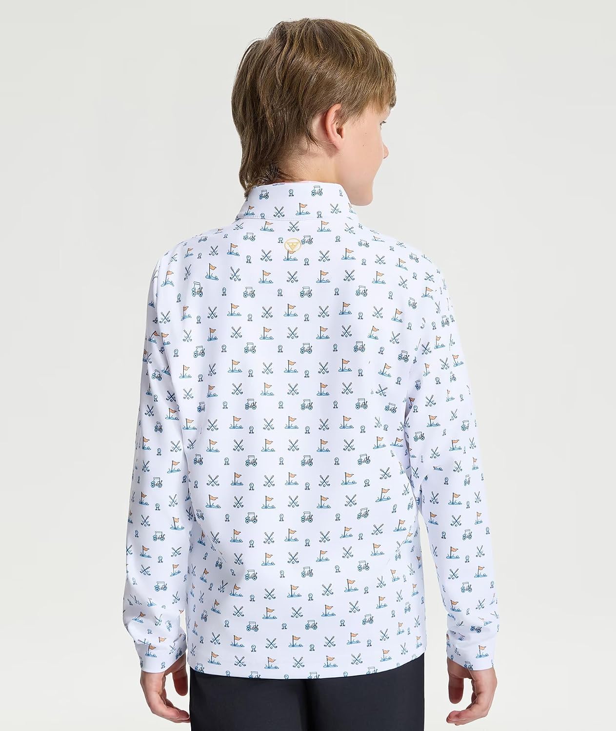 M MAELREG Boys Quarter Zip Print Pullover Midlayer 1/4 Zip Kids Sweatshirts