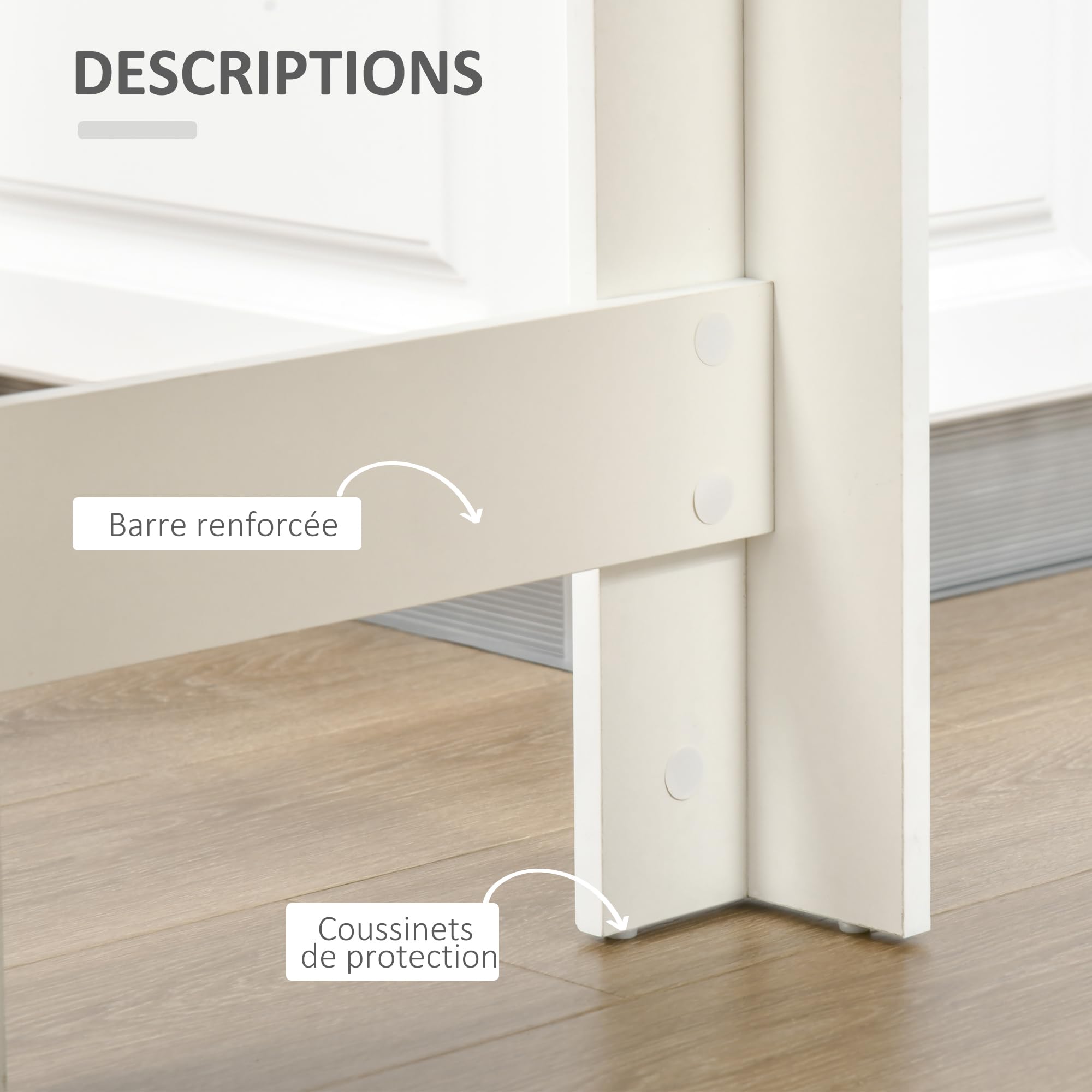 HOMCOM Mesa de bar pour 2 personas, mesa de alta costura debout avec 4 étagères ouvertes, pour petits espaces, cocina, sala de estar, 115 x 50 x 102,7 cm, estilo moderno, blanc et bois naturel