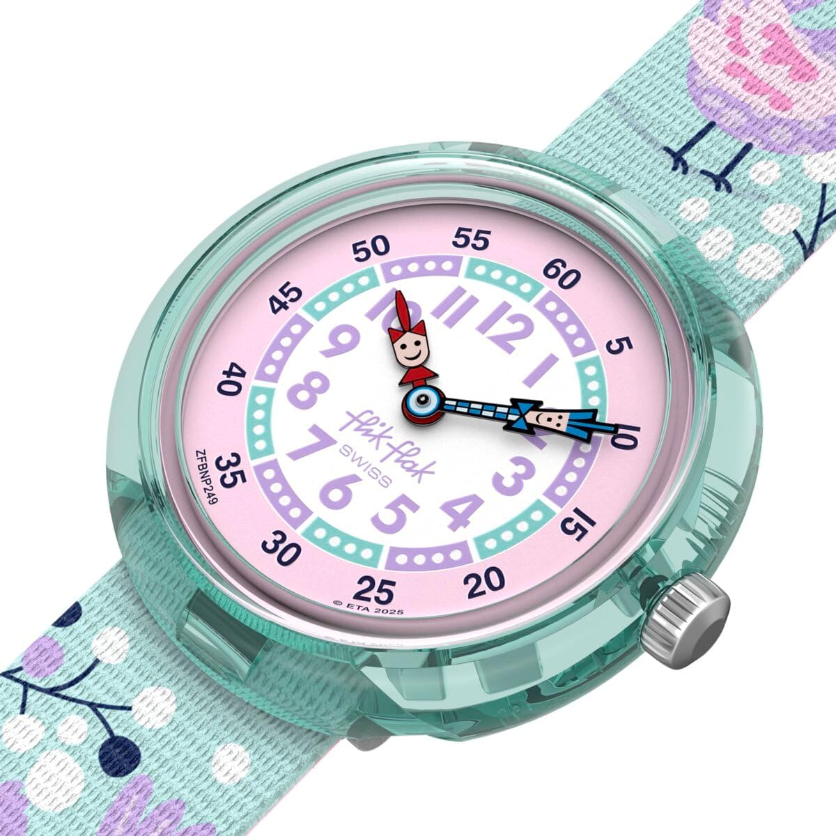Flik Flak Girl Kids Watch Casual Green Bio-sourced Quartz Waterproof Tweet Tweet