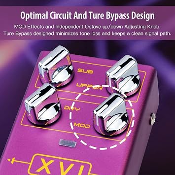 JOYO Polyphonic Octave Guitar Pedal, Independent Sub & Upper Octave with MOD Modulation Effects & Dry Blend, True Bypass (XVI R-13)