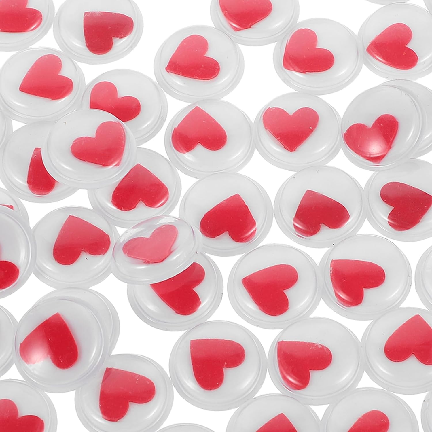 Generic 480PCS Googly Eyes: Self Adhesive Small Heart Wiggle Eyes Stickers for DIY Crafts Scrapbooking Decoration Doll Making 15mm