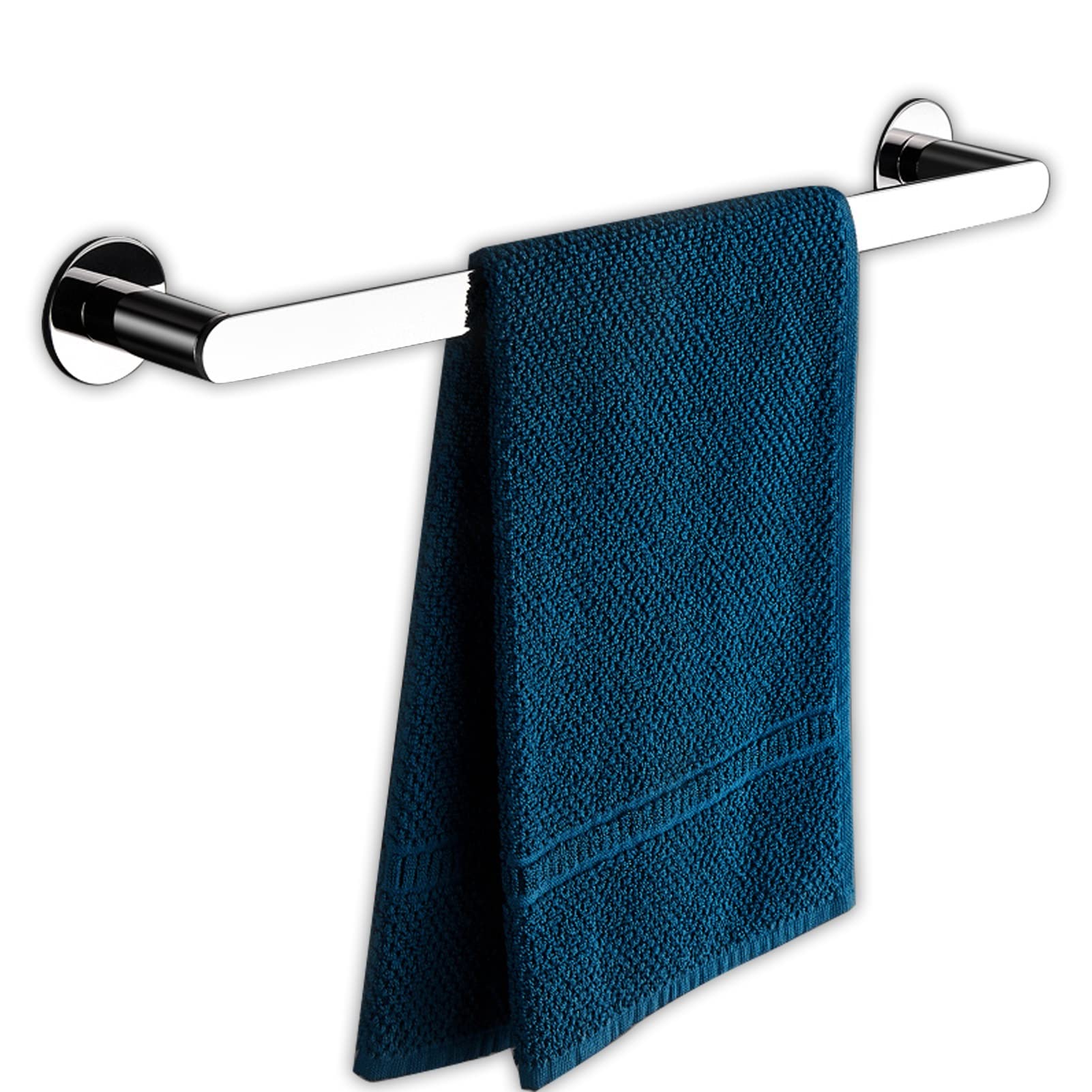 Portasciugamani in Acciaio Inossidabile, Portasciugamani Rotondo Porta Asciugamani a Parete Porta Asciugamani per Bagno o Cucina, 30cm - 100cm Opzionale, Finitura Argento Lucido (Dimensioni