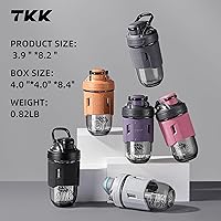 Vista 7 de TKK Blender Shaker Bottle 24 Ounce With Blending Ball Plastic Protein Shaker Bottle for Pre & Post workout Protein Drink Shaker Cup USA Tritan BPA