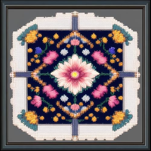 Miniatura 20 de Funxvoot Kits de punto de cruz estampados para principiantes, gama completa de kits de iniciación de bordado para adultos, kit de bricolaje de punto