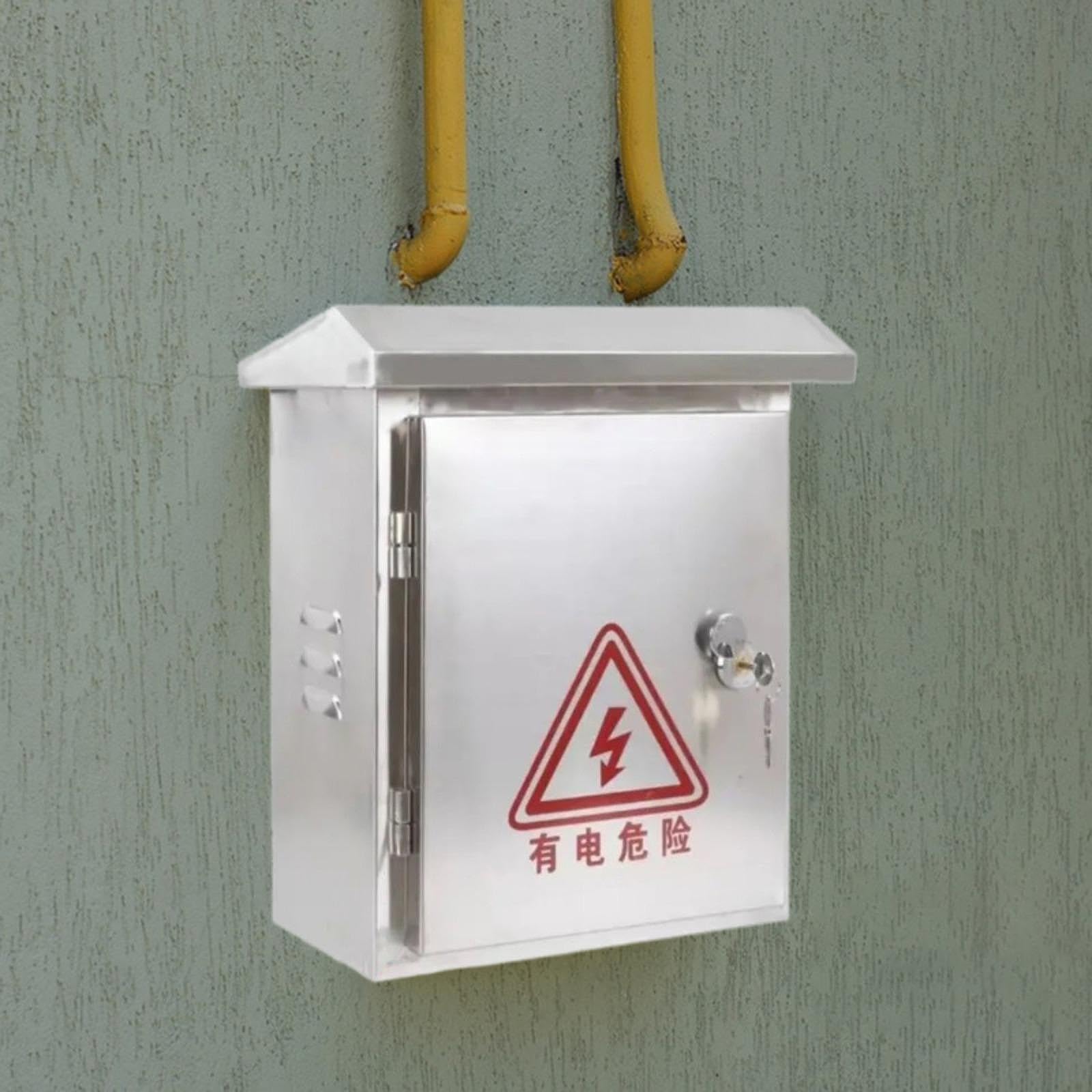 Caja de Conexiones eléctrica Exterior Impermeable con Cerradura para Dispositivos electrónicos, Resistente a la Lluvia y al Polvo, y para proyectos electrónicos de