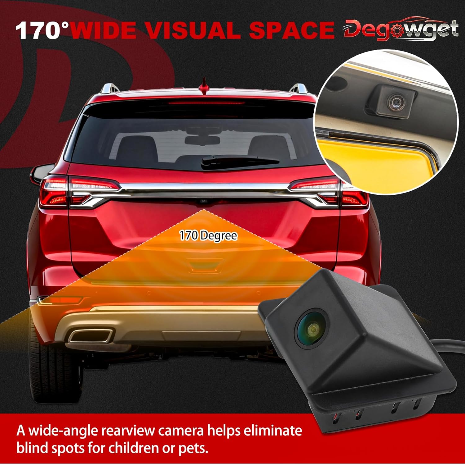 Rear View Backup Camera 23135306 Compatible with Chevrolet Traverse 2013-2017 Park Assist Camera Replaces 590091 PAC147 GM1960127