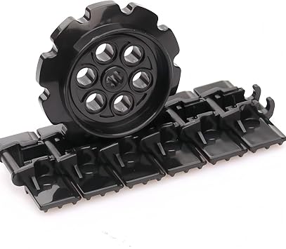 Technology Connections and Sprocket Replacement Parts Set 88 Pieces Technology Chain Links and Wheels Caterpillar Link Running Surface Crawler Chain Clamping Blocks