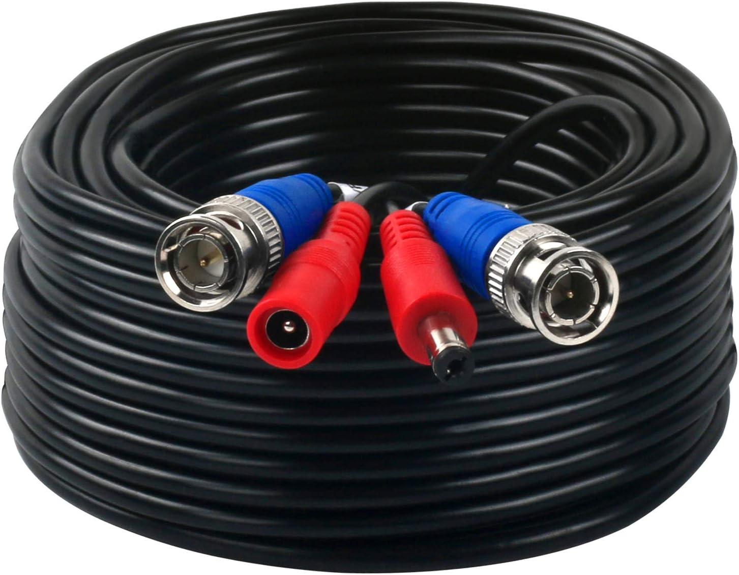 Tainston 2 Pack 60 Feet BNC Video Power Cable,BNC Extension Wire Pre-Made All-in-One Video Security Camera Wire with Connectors for CCTV Camera DVR Surveillance System