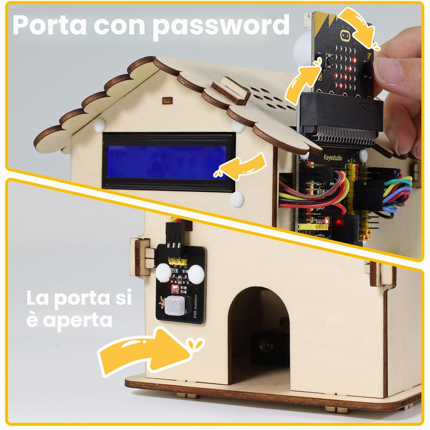 KEYESTUDIO BBC Micro:Bit Smart Home Kit for Microbit V2 (Excluded), DIY Sensor Module Starter Kit, Blocks And Python Code, Detailed Project Examples Online Tutorial Included